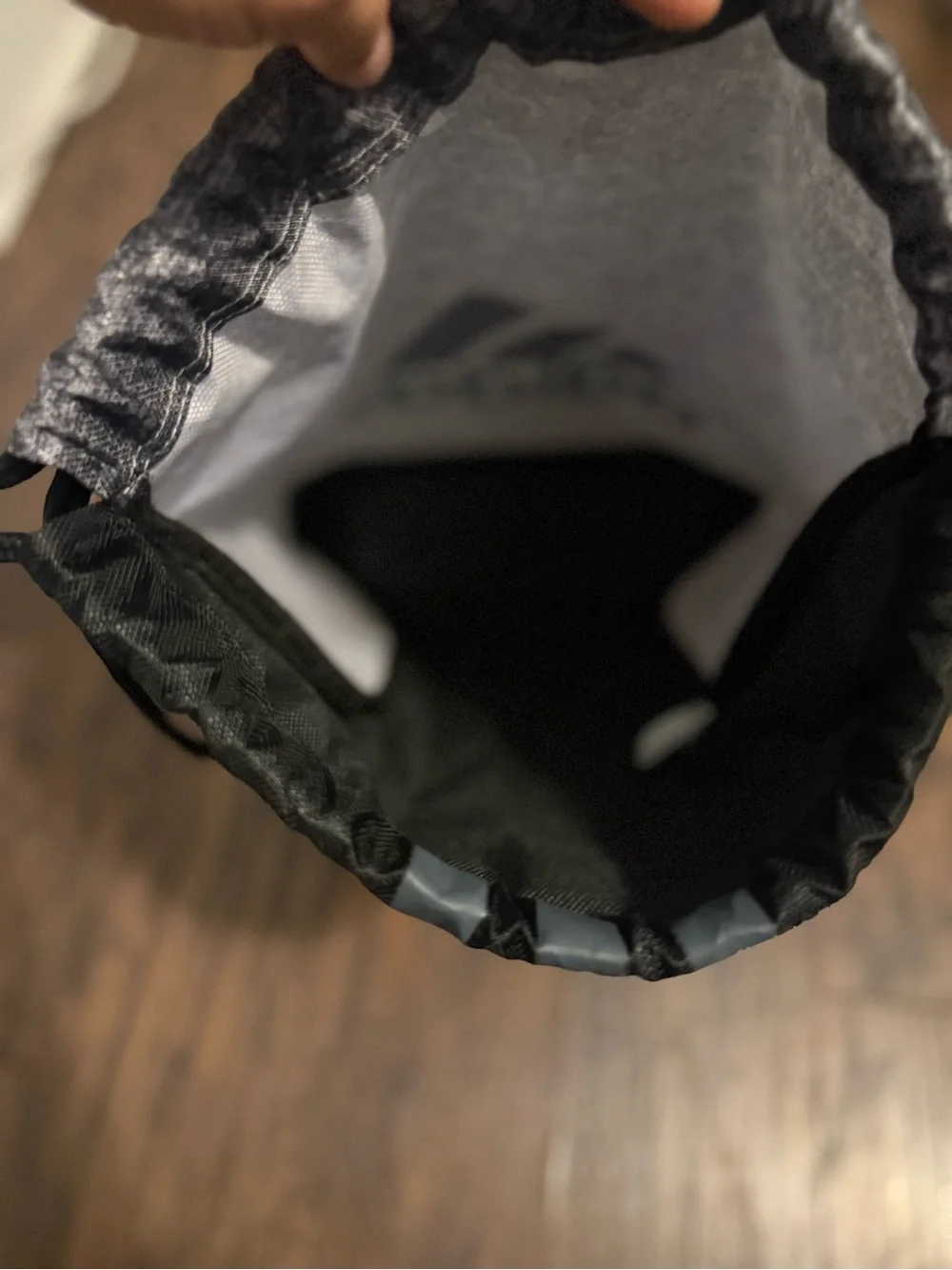 adidas Black and Gray Drawstring Gym Backpack